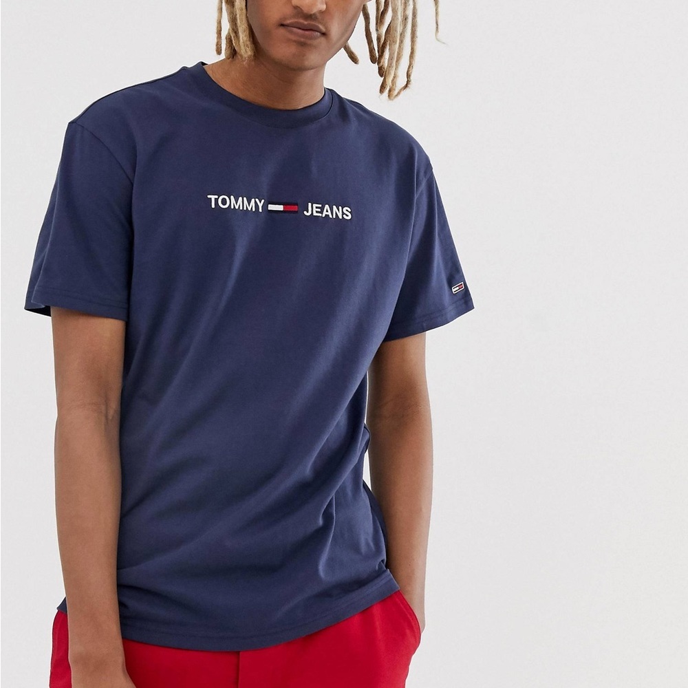 Tommy Jeans Navy Embroidered Tee Shirt